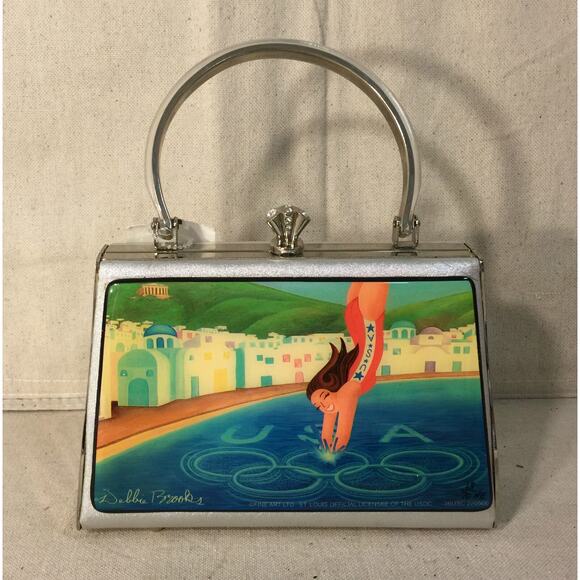Debbie Brooks Signed USA Olympic Silver Handbag – Limited Edition 13/70 - Picture 1 of 10